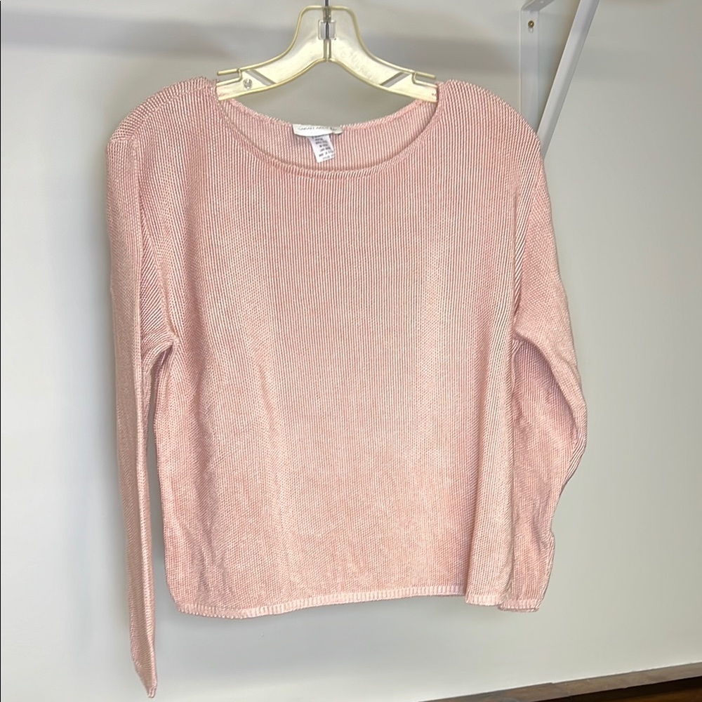 Vintage Sarah Arizona Cropped Pink Knit Sweater- S/M